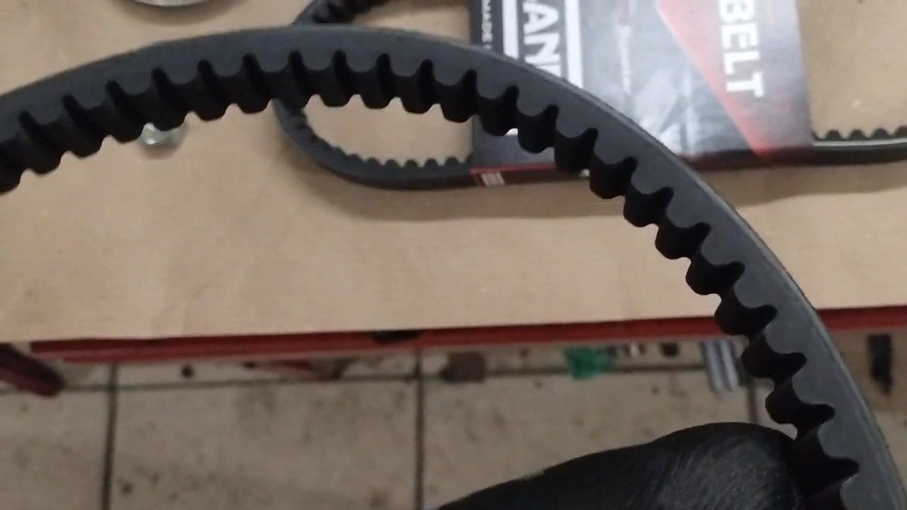 Positioning the new CVT belt to prevent unexpected road failure